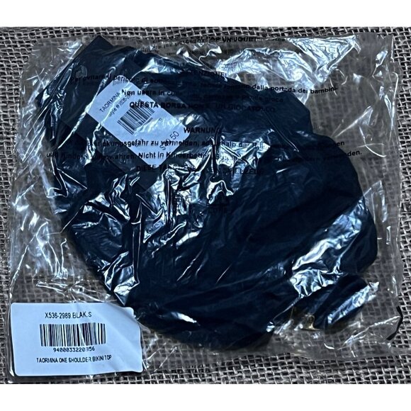 Fredericks of Hollywood Taormina Black One Shoulder Bikini Swim Top Sz Small Bla - Picture 7 of 7